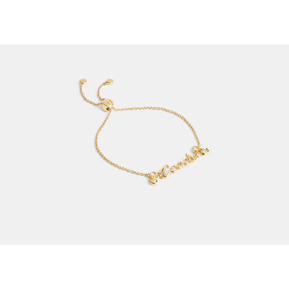 Coach Script Heart Slider Bracelet